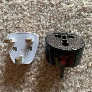 Two Travel power adapters from US to UK